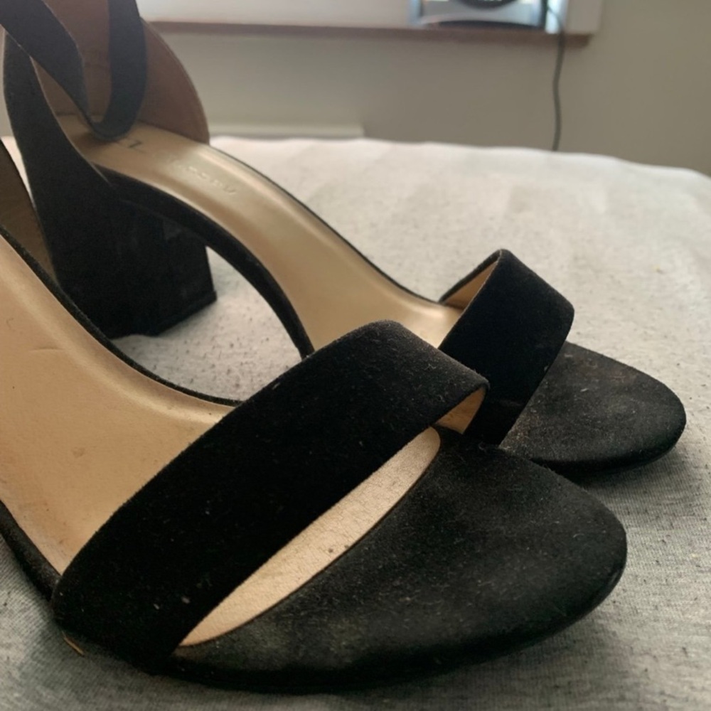CL by Laundry Black Suede Heels